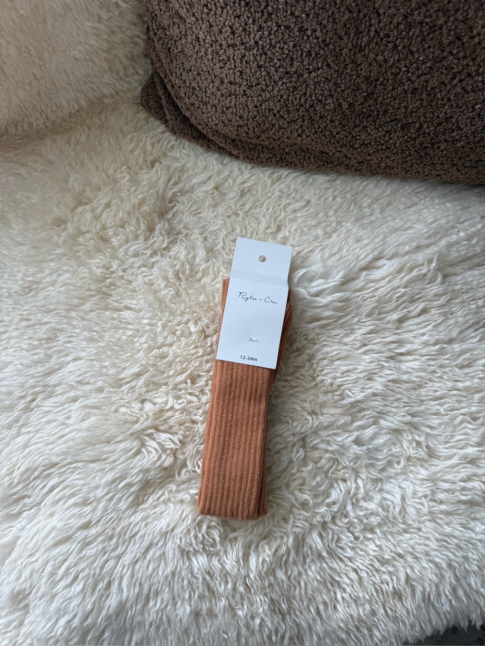 Rylee + Cru Bronze Ribbed Tights